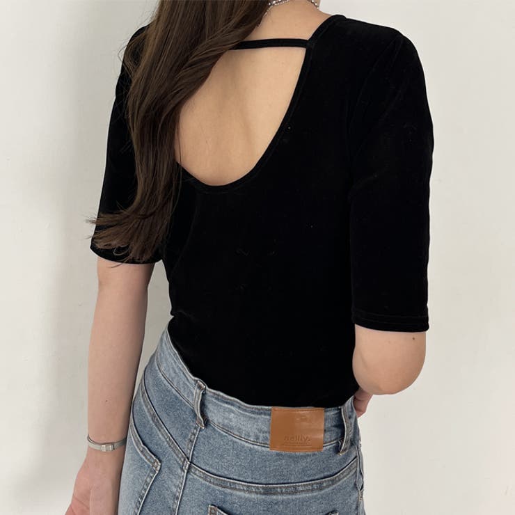 【nelliy.】ベロアバックオープンカットソー | GeeRA | 詳細画像7 