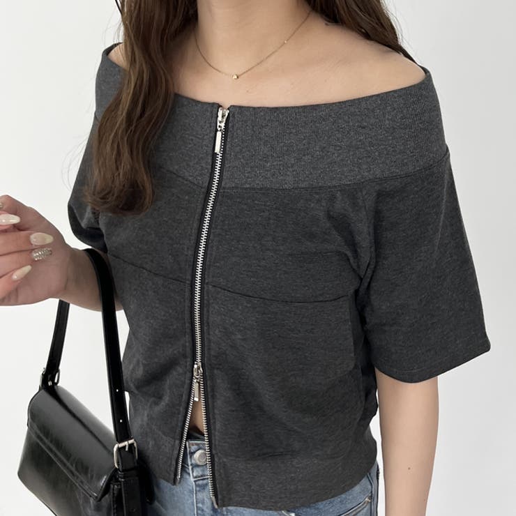 【nelliy.】ＺＩＰオフショルカットソー | GeeRA | 詳細画像2 