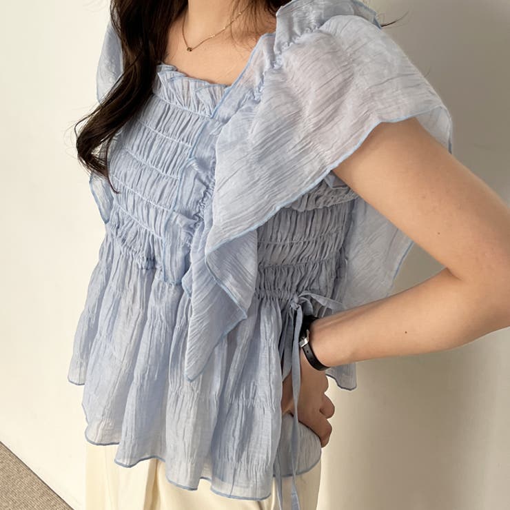 【nelliy.】フリルシャーリングブラウス | GeeRA | 詳細画像8 