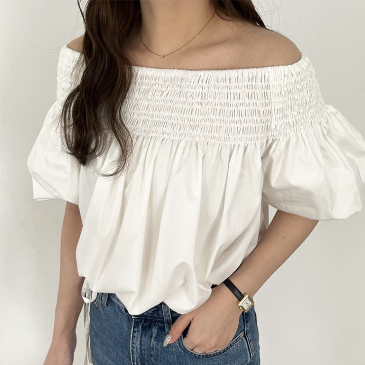 【nelliy.】ドロストオフショルブラウス | GeeRA | 詳細画像3 