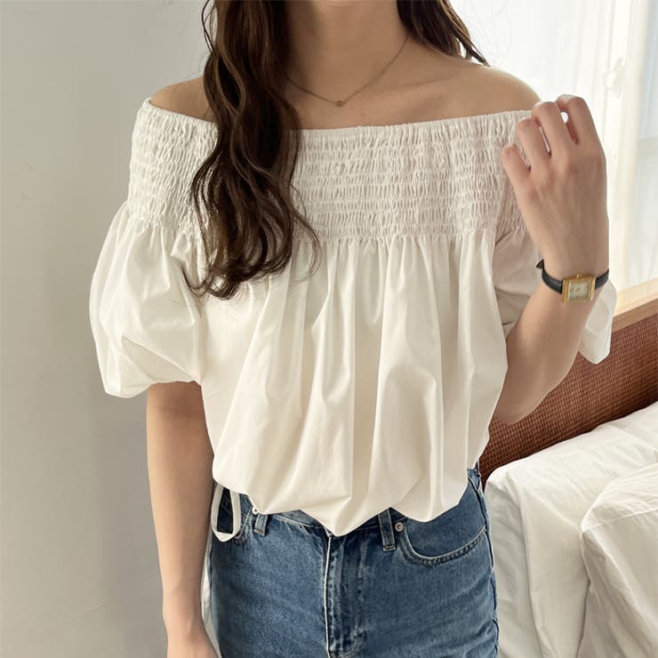 【nelliy.】ドロストオフショルブラウス | GeeRA | 詳細画像4 