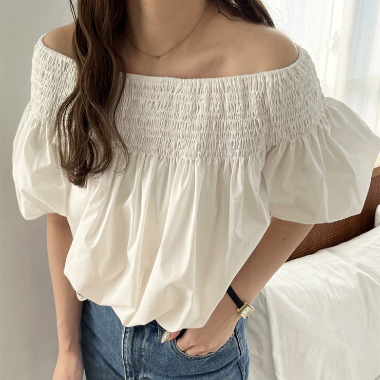 【nelliy.】ドロストオフショルブラウス | GeeRA | 詳細画像5 