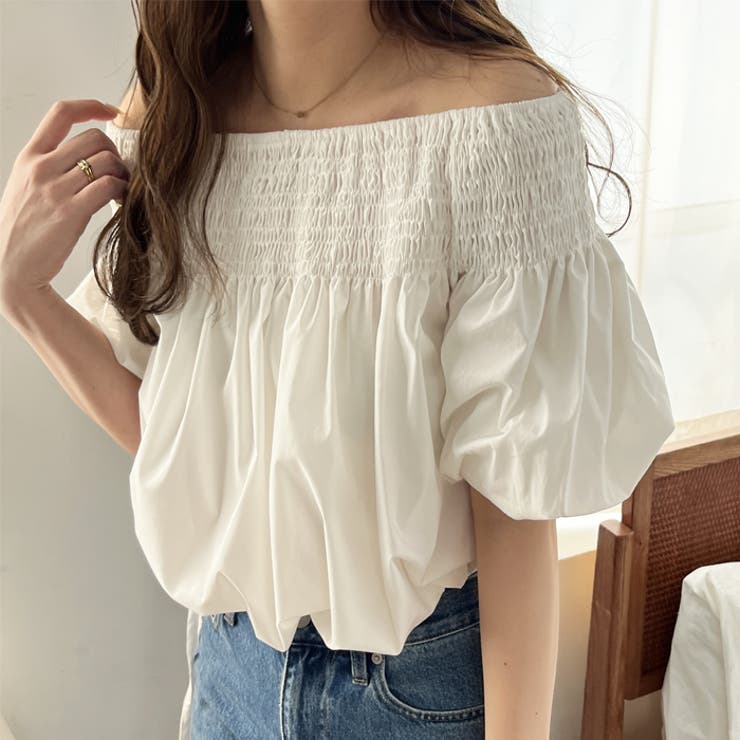 【nelliy.】ドロストオフショルブラウス | GeeRA | 詳細画像6 