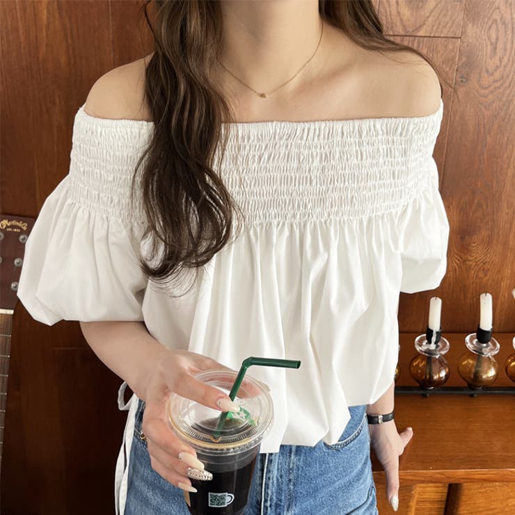 【nelliy.】ドロストオフショルブラウス | GeeRA | 詳細画像9 