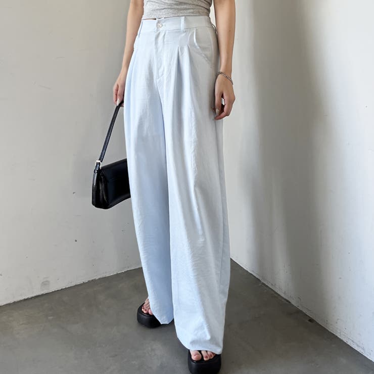 ブルー | 【nelliy.】ハイウエストスラックスパンツ | GeeRA