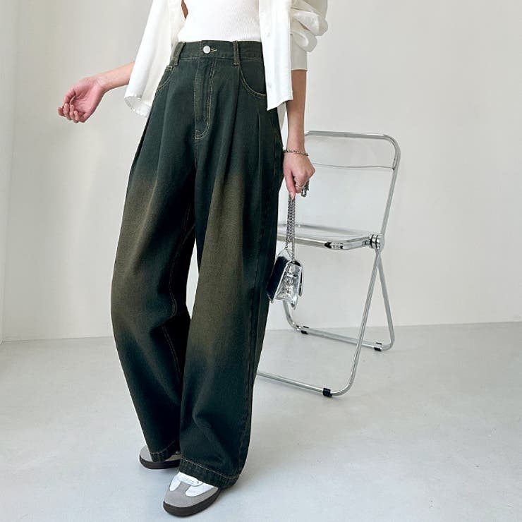 ダブルタックワイドデニムパンツ | GeeRA | 詳細画像2 