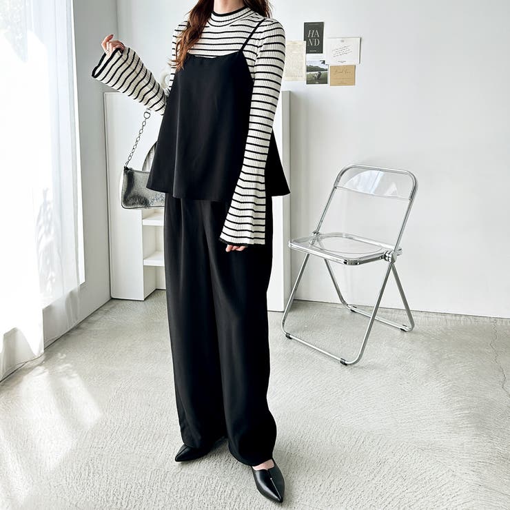 セットアップ風キャミソールサロペット[品番：GERW0010952]｜GeeRA