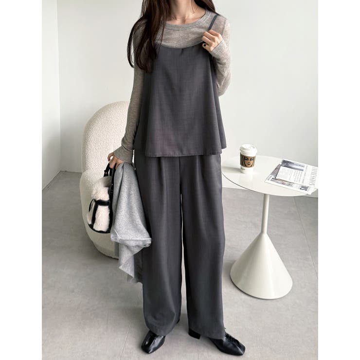 セットアップ風キャミソールサロペット[品番：GERW0010952]｜GeeRA