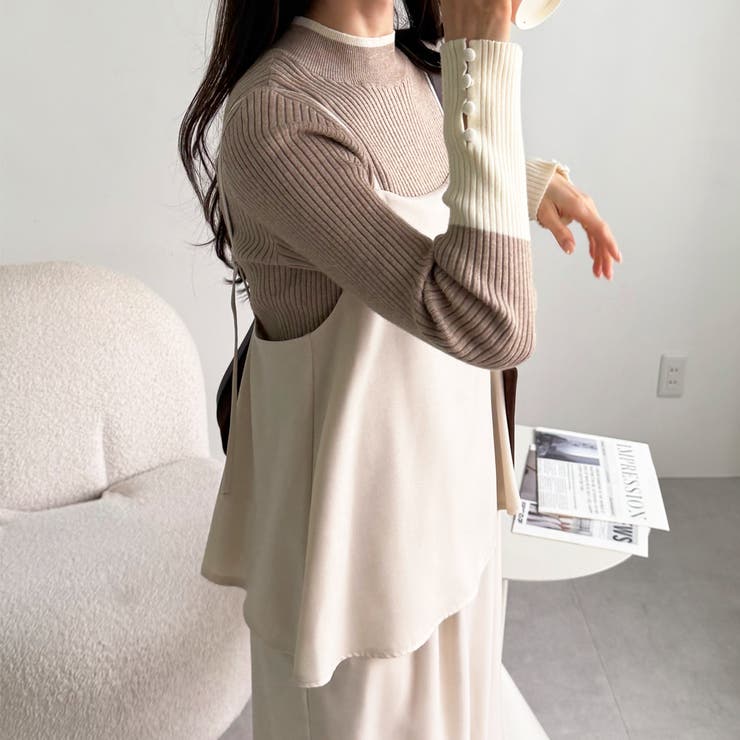 セットアップ風キャミソールサロペット[品番：GERW0010952]｜GeeRA