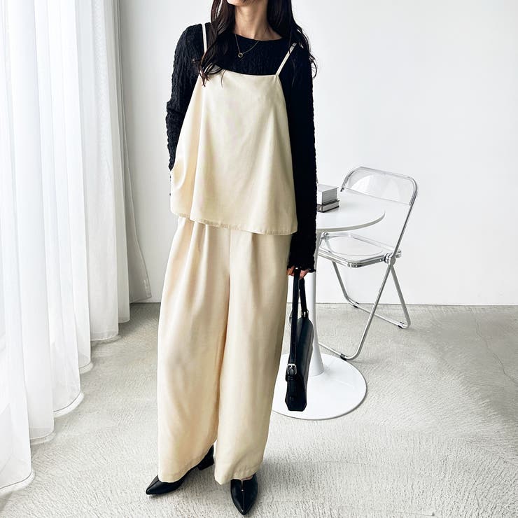 セットアップ風キャミソールサロペット[品番：GERW0010952