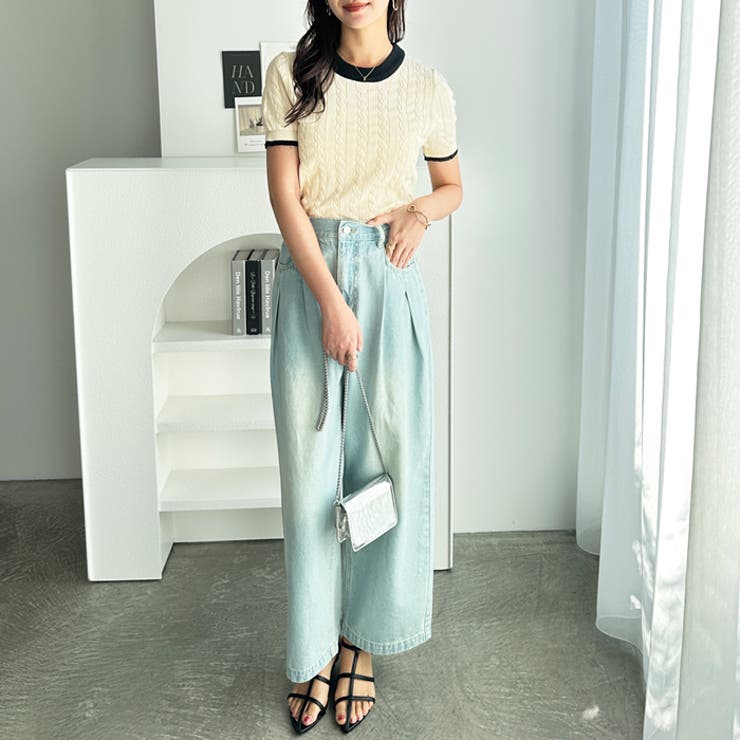 ケーブル編みサマーニットトップス | GeeRA | 詳細画像15 