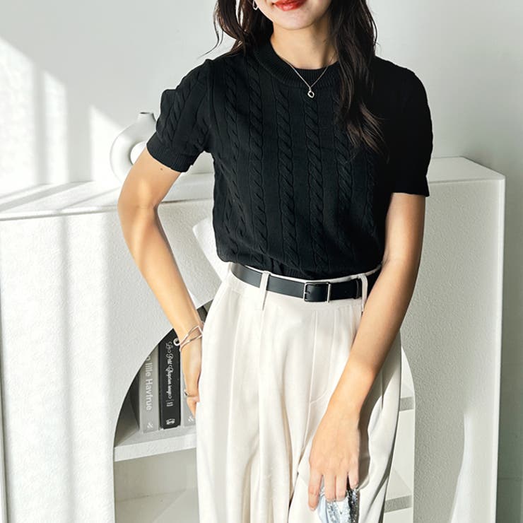 Ivory】HAKUJI Organic cotton Half-Sleeve Pullove シャツ