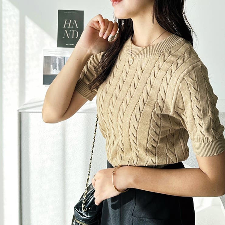 Ivory】HAKUJI Organic cotton Half-Sleeve Pullove シャツ