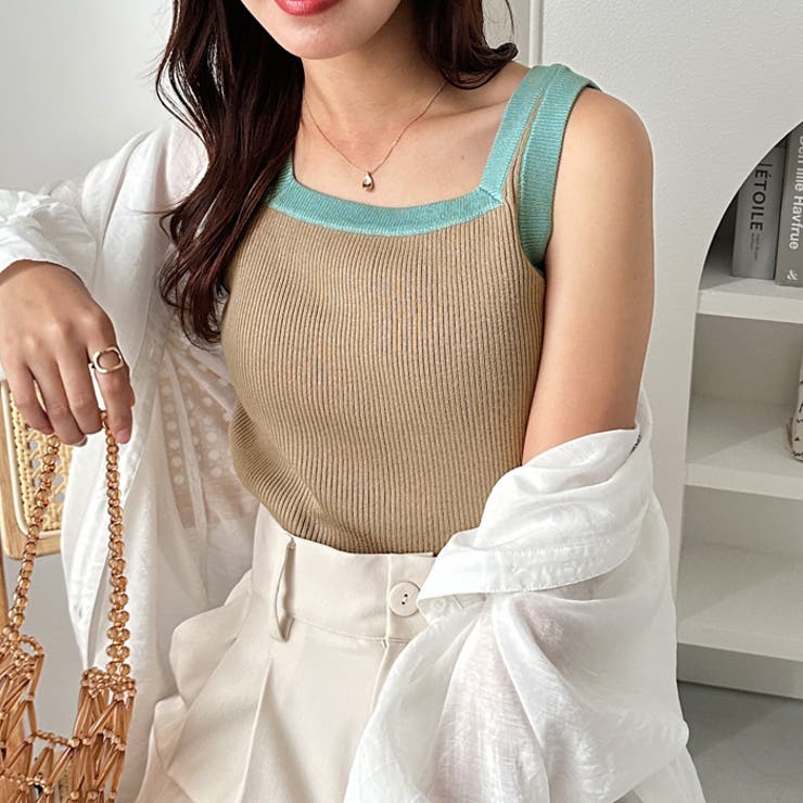 ２ＷＡＹ配色ニットタンクトップ | GeeRA | 詳細画像15 