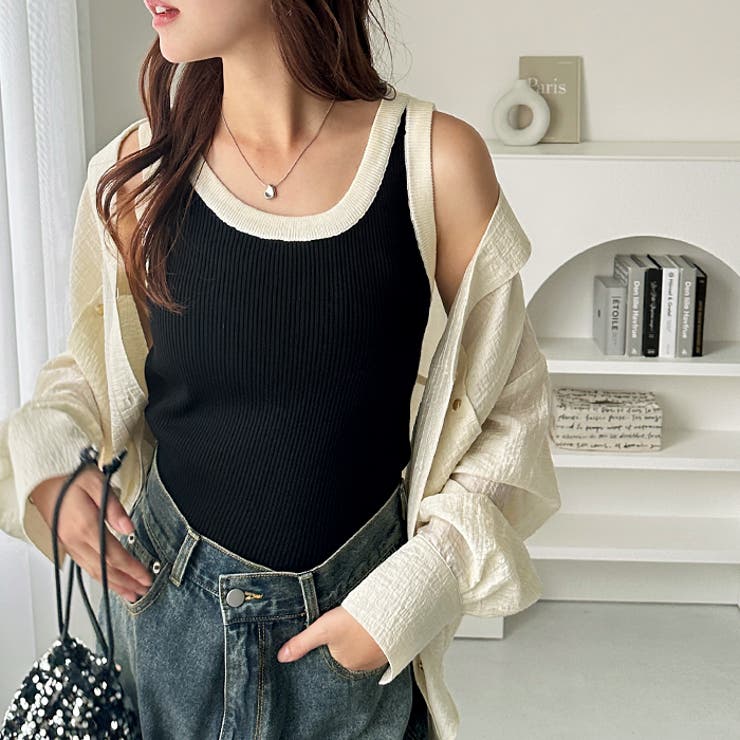 ２ＷＡＹ配色ニットタンクトップ | GeeRA | 詳細画像2 