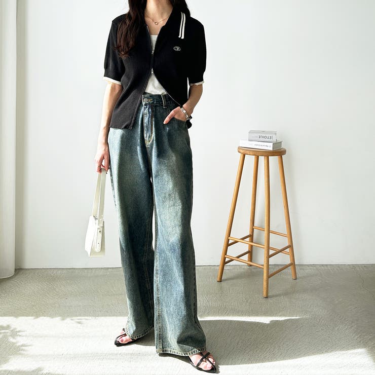 衿付ダブルジップカーデ | GeeRA | 詳細画像9 