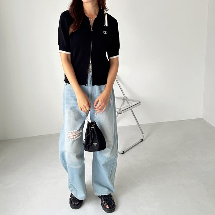 衿付ダブルジップカーデ | GeeRA | 詳細画像5 