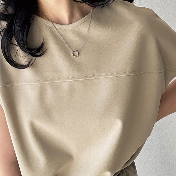 グレージュ | 前後２ＷＡＹハーフジップＴブラウス | GeeRA