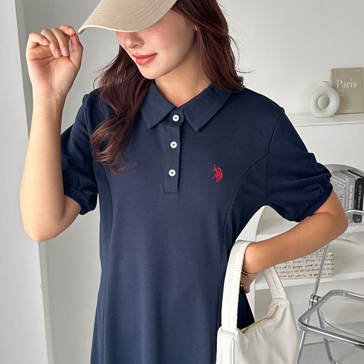U．S． POLO ASSN．】ポロ衿ワンピ―ス[品番