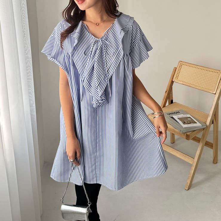 ビッグフリルカラーミニワンピース | GeeRA | 詳細画像8 