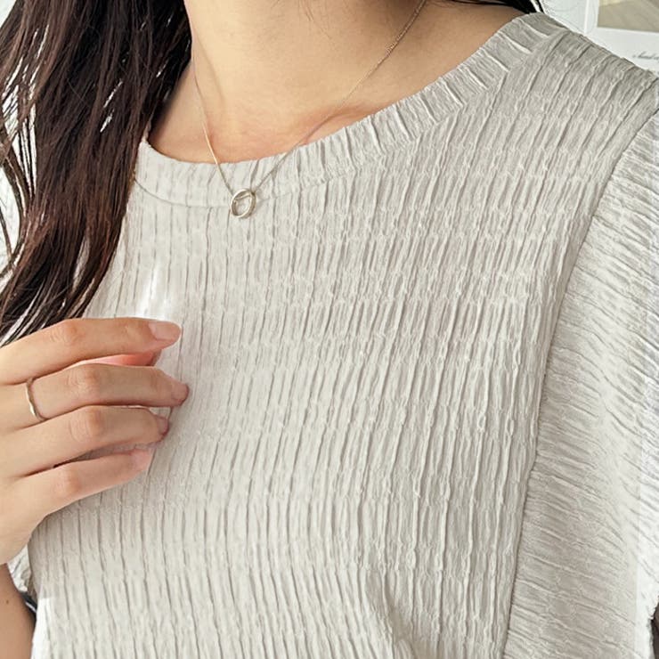 ラッフルショルダー表面感カットソー | GeeRA | 詳細画像25 