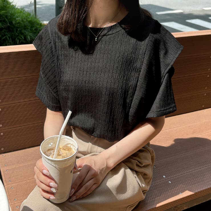 ラッフルショルダー表面感カットソー | GeeRA | 詳細画像20 