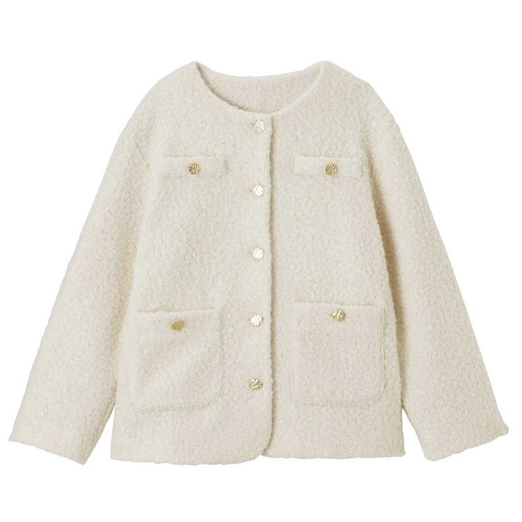 リングウールライク金ボタンジャケットコート | GeeRA | 詳細画像18 