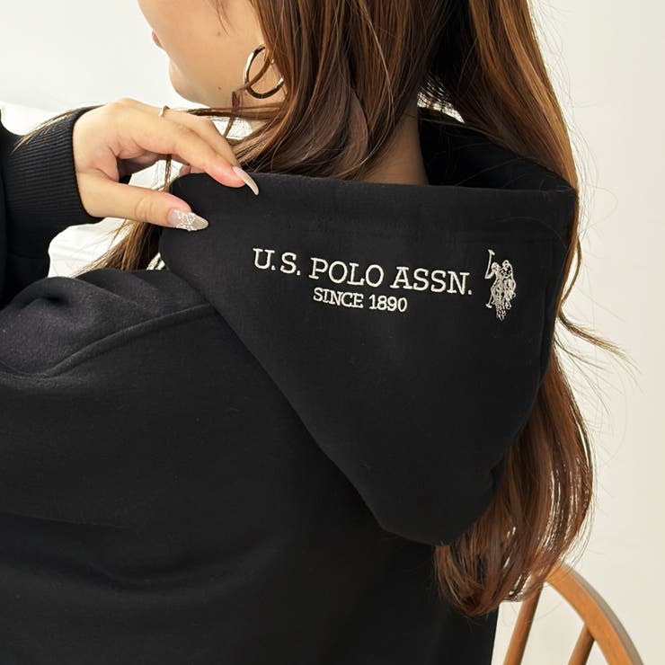 【Ｕ．Ｓ． ＰＯＬＯ ＡＳＳＮ．】（選べる２丈）フード刺しゅう裏起毛パーカー | GeeRA | 詳細画像32 
