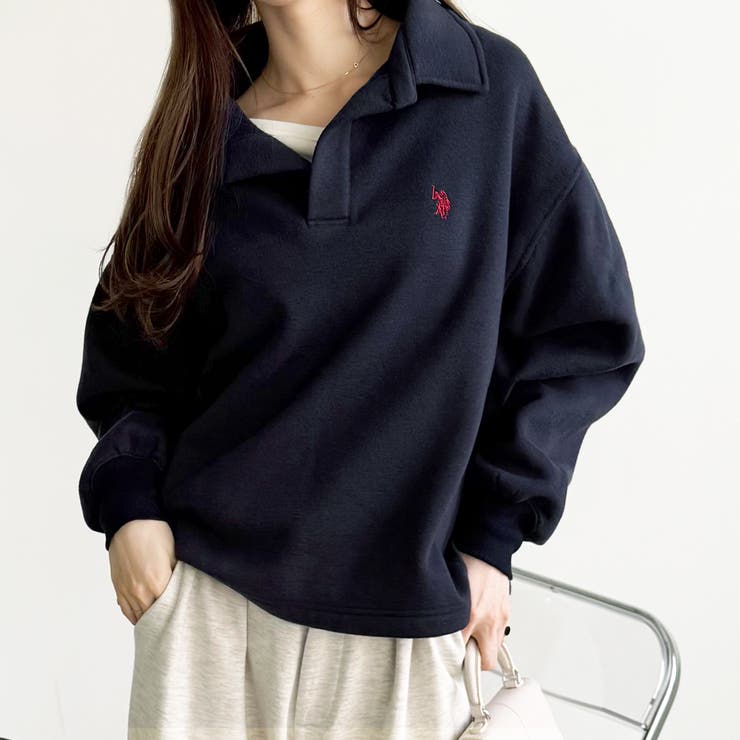 【Ｕ．Ｓ．ＰＯＬＯ ＡＳＳＮ．】表ピーチポロ衿スウェット | GeeRA | 詳細画像8 