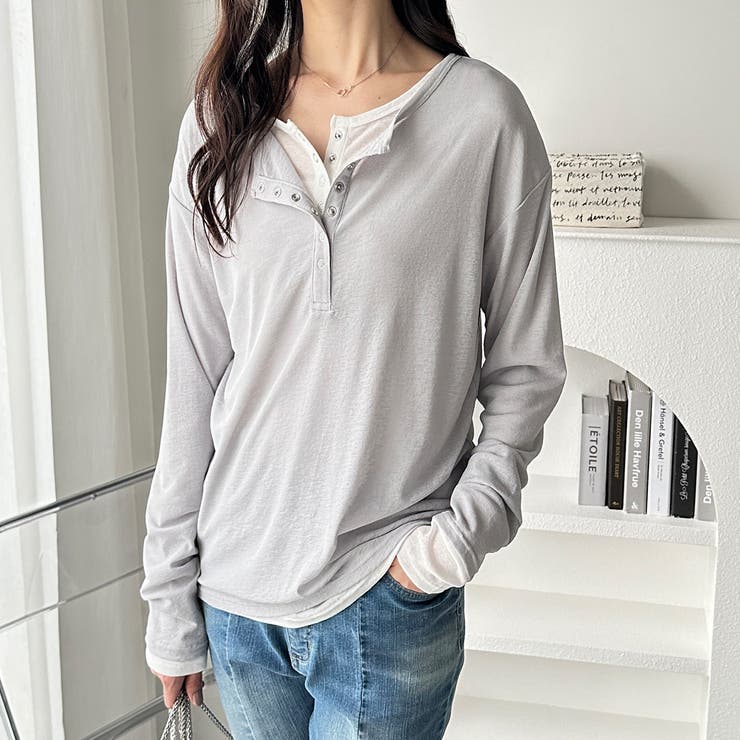 前後２ＷＡＹシアースラブヘンリーネックカットソー | GeeRA | 詳細画像22 