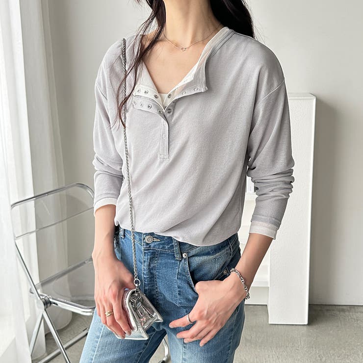 前後２ＷＡＹシアースラブヘンリーネックカットソー | GeeRA | 詳細画像27 