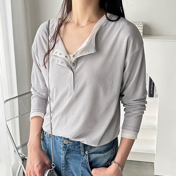 前後２ＷＡＹシアースラブヘンリーネックカットソー | GeeRA | 詳細画像29 