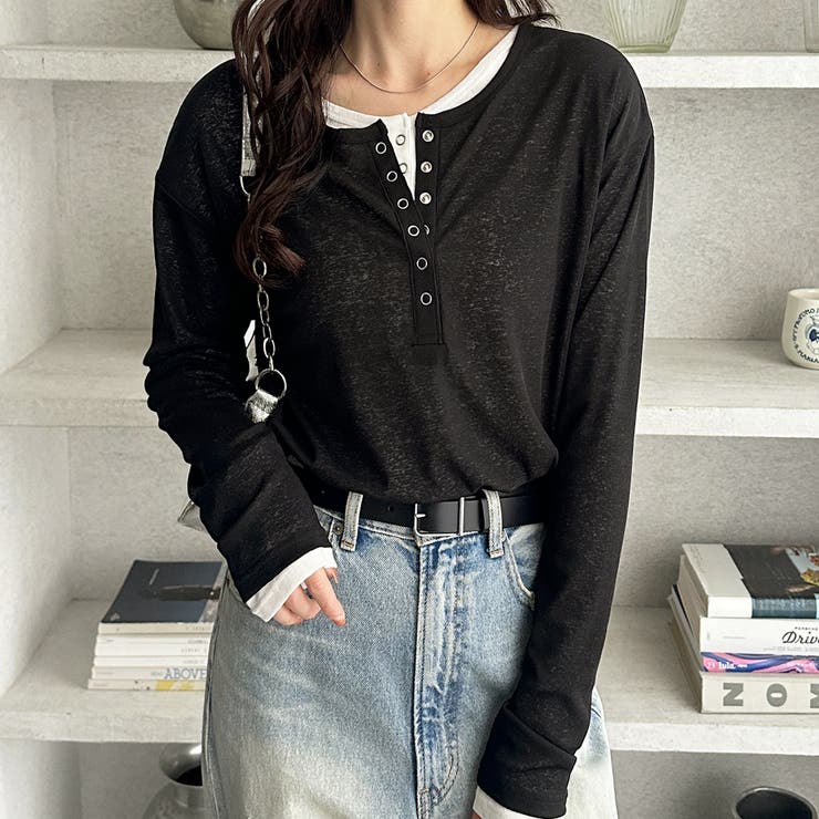 前後２ＷＡＹシアースラブヘンリーネックカットソー | GeeRA | 詳細画像17 