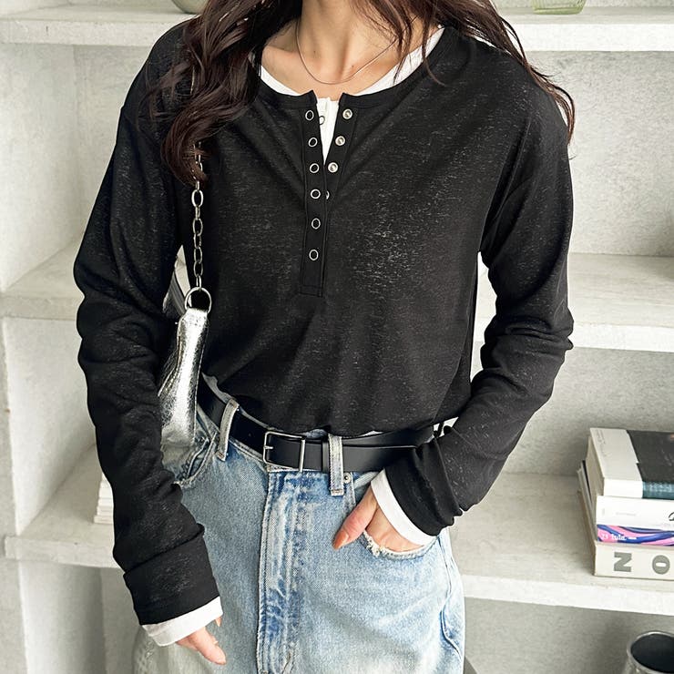 前後２ＷＡＹシアースラブヘンリーネックカットソー | GeeRA | 詳細画像18 