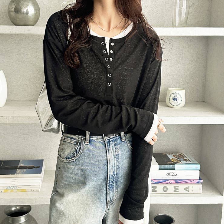 前後２ＷＡＹシアースラブヘンリーネックカットソー | GeeRA | 詳細画像20 