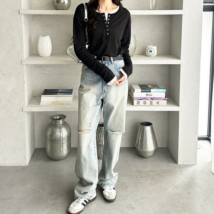 前後２ＷＡＹシアースラブヘンリーネックカットソー | GeeRA | 詳細画像21 