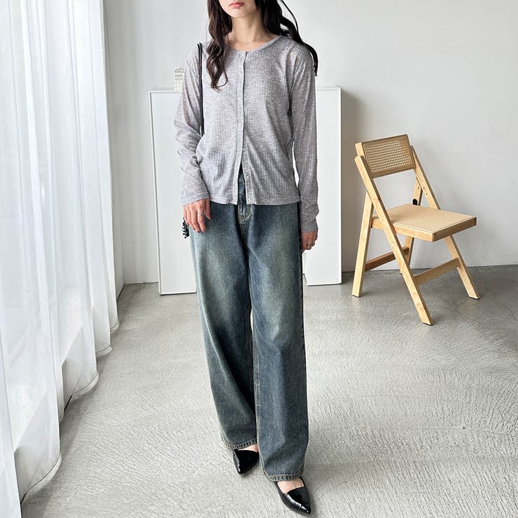 カーデにもなる前後２ＷＡＹシアーリブトップス | GeeRA | 詳細画像18 