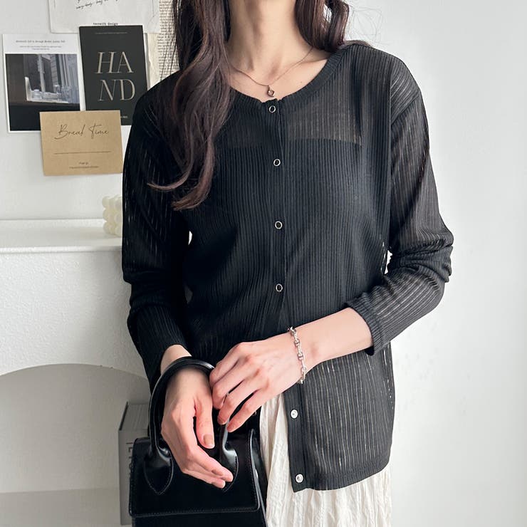 カーデにもなる前後２ＷＡＹシアーリブトップス | GeeRA | 詳細画像2 