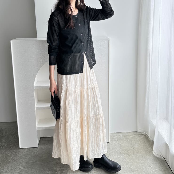 カーデにもなる前後２ＷＡＹシアーリブトップス | GeeRA | 詳細画像6 