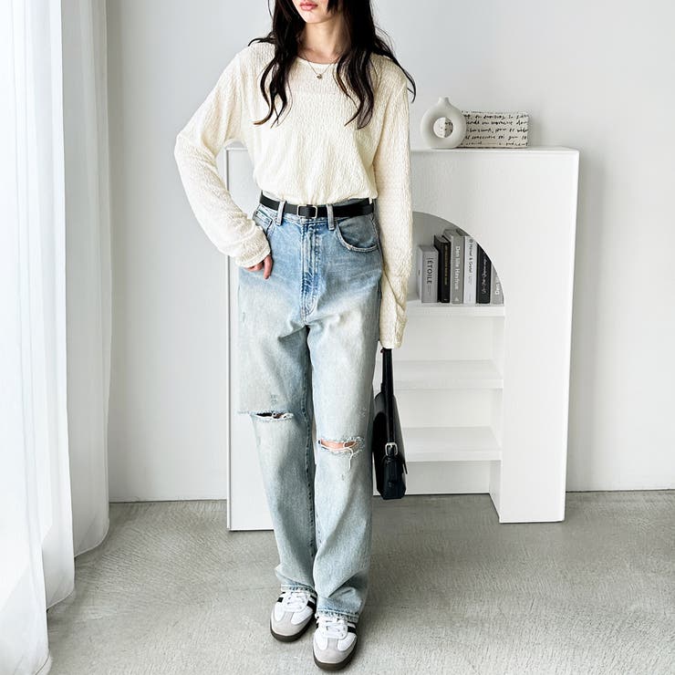 クルーネックジャガードプルオーバー | GeeRA | 詳細画像12 