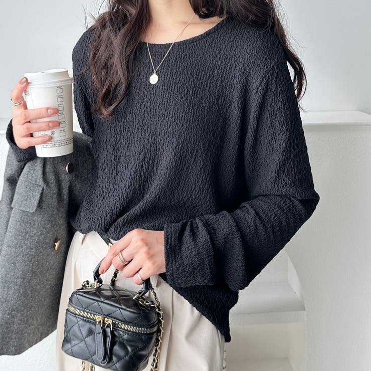 クルーネックジャガードプルオーバー | GeeRA | 詳細画像4 