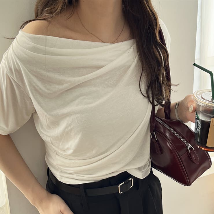 オフホワイト | 【nelliy.】スラブシアーオフショルトップス | GeeRA