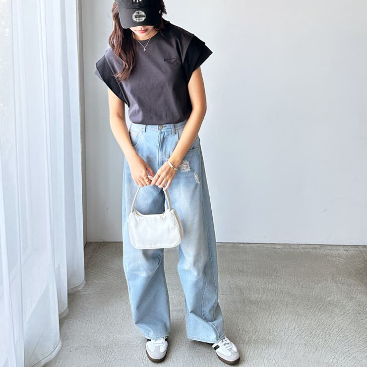 【FIRST MOOD】配色デザイン刺しゅうロゴＴシャツ | GeeRA | 詳細画像11 