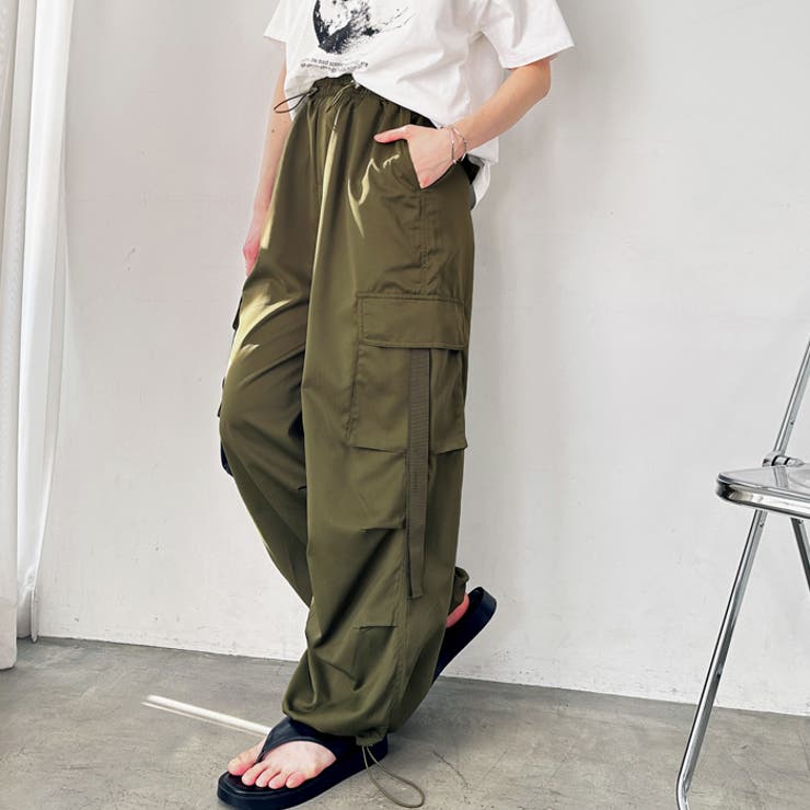 FIRST MOOD】サイドリボンカーゴパンツ[品番：GERW0011013
