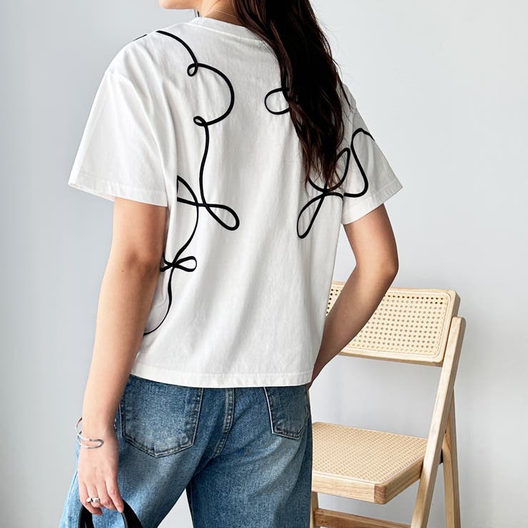 リボン風コート刺しゅうＴシャツ | GeeRA | 詳細画像11 