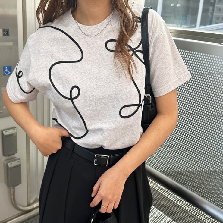 リボン風コート刺しゅうＴシャツ | GeeRA | 詳細画像14 