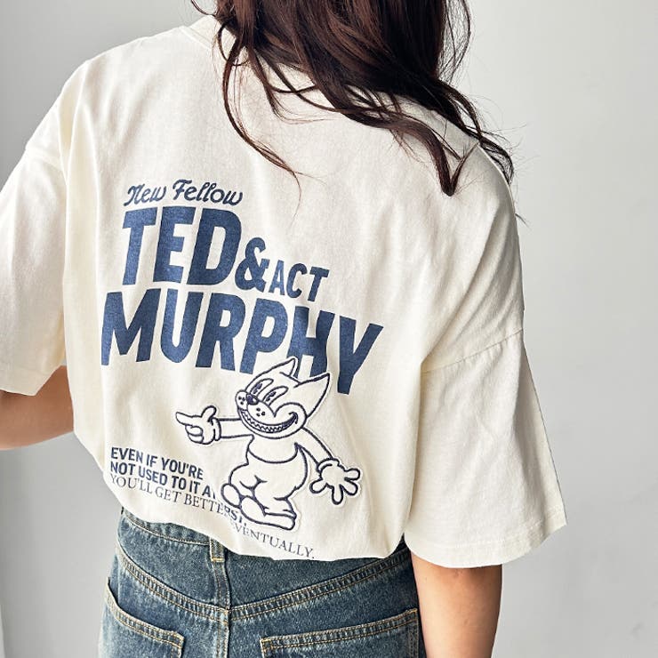 【FIRST MOOD】ヴィンテージ風猫プリントロゴＴシャツ | GeeRA | 詳細画像5 