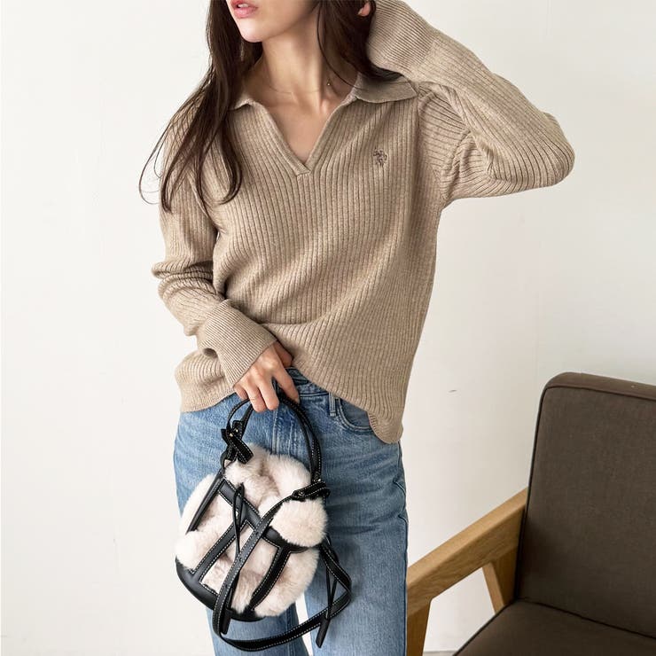 【Ｕ．Ｓ． ＰＯＬＯ ＡＳＳＮ．】ポロ衿リブニット | GeeRA | 詳細画像24 