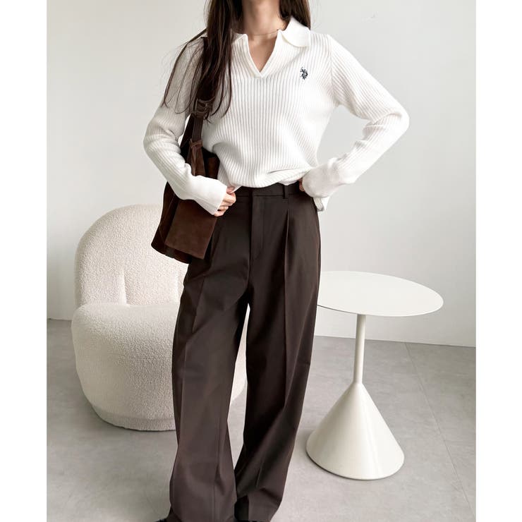 U．S． POLO ASSN．】ポロ衿リブニット[品番：GERW0011065