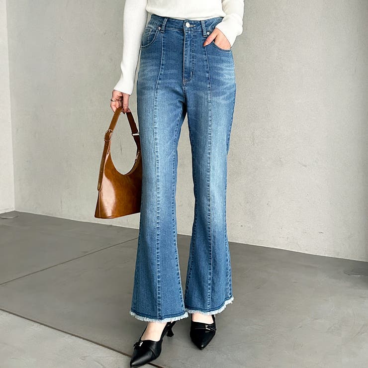 センターシームフレアデニムパンツ | GeeRA | 詳細画像11 